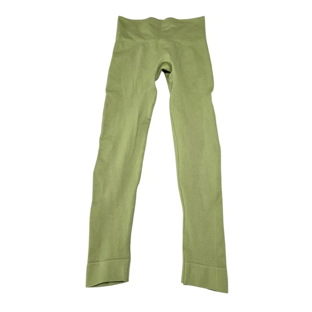 SET ACTIVE Bundle XS Sportbody Romper Teal Bodysuit Lime Green Ribbed Leggings - Picture 5 of 15